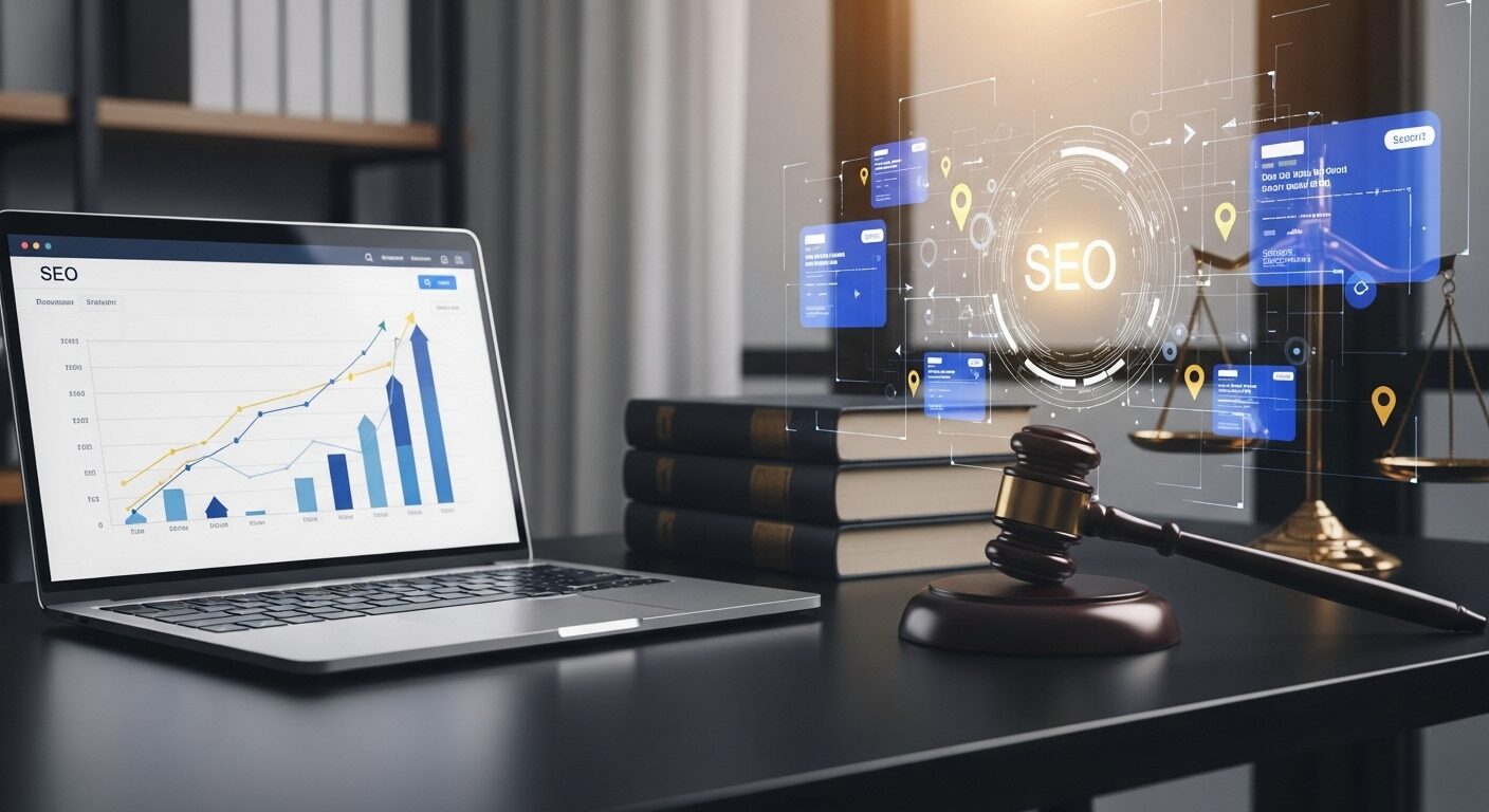 Professional Desk Setup Illustrating Law Firm Se | Google Ads Digital Marketing Agency in California