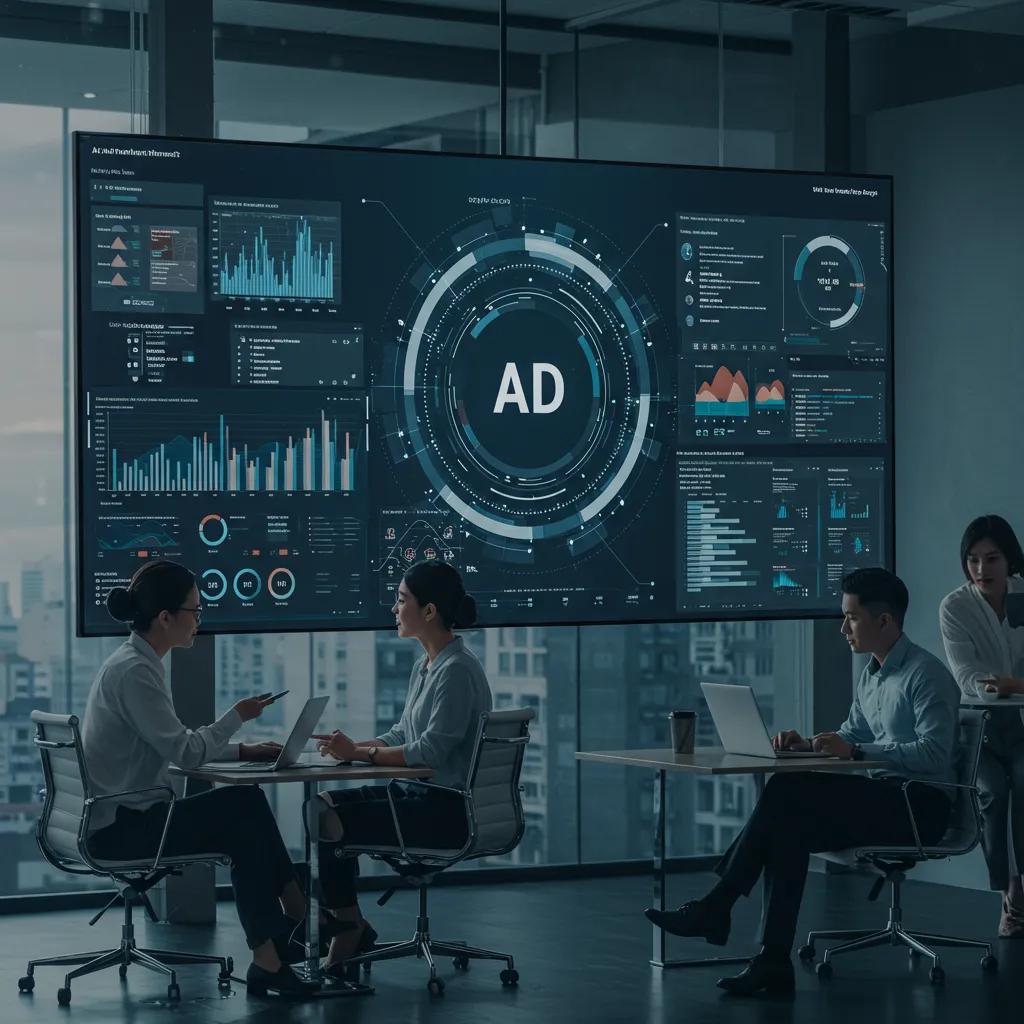 Ai Interface Analyzing Ad Performance Data In High Tech Marketing Office 5c333cdb Adcf 49ca A2db 857c20a73fa0 - Website Development | Google Ads Digital Marketing Agency in California