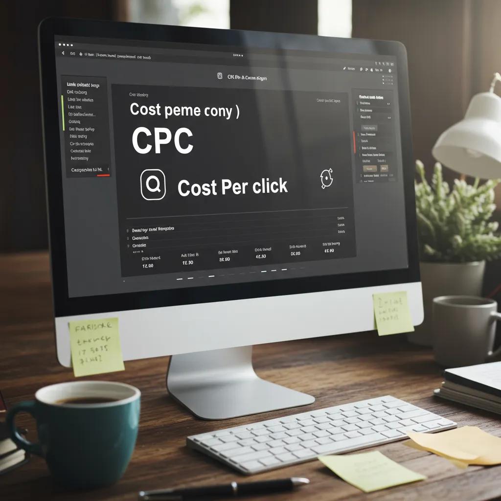 Ad campaign dashboard showing cost per click metrics