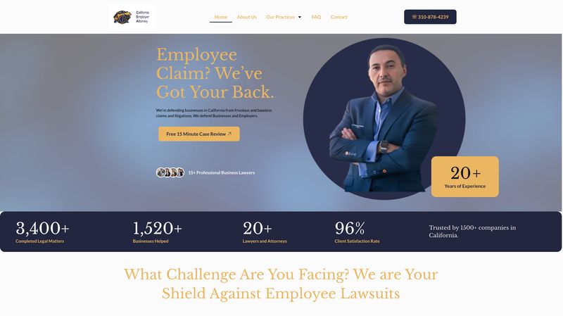California Employer Attorney employment law firm website designed by ByteZero — homepage