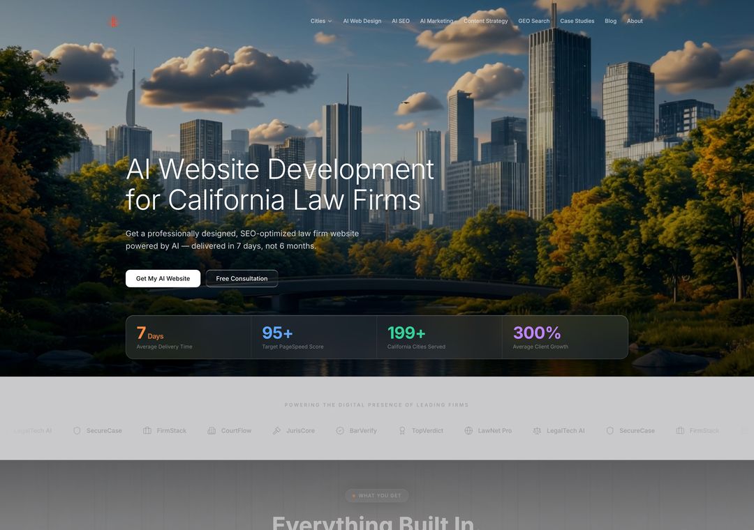 California Law Firm SEO legal marketing platform built by ByteZero — homepage
