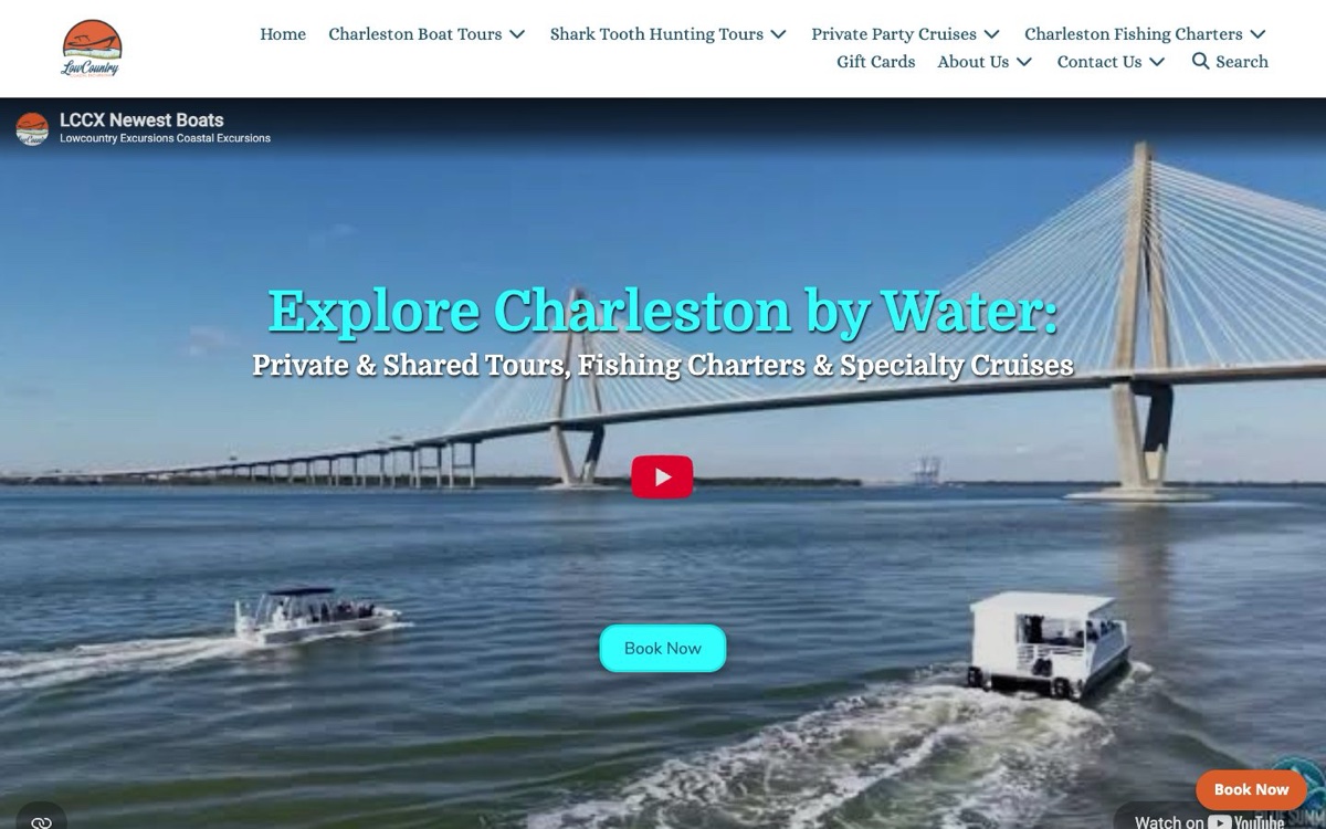 Lowcountry Coastal Excursions website homepage