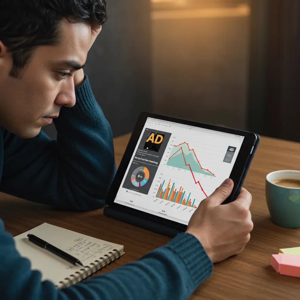 Digital Marketer Reviewing Declining Ad Performance Metrics In Cozy Workspace 6efd7eca 841b 41b2 A26f Ef41d249e0bf - GEO SEO Services | Google Ads Digital Marketing Agency in California