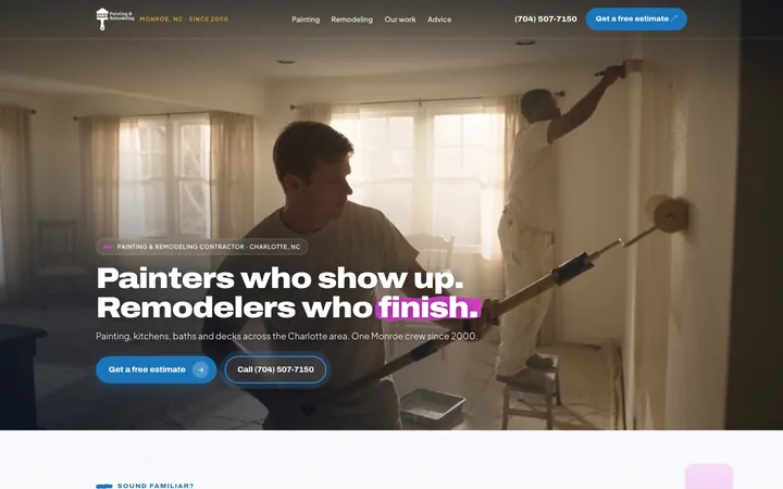 Chris' Painting and Remodeling homepage built on Lovable