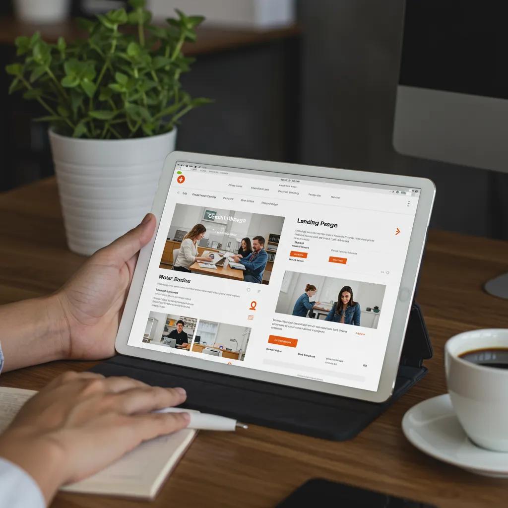 Well Designed Landing Page On Tablet Emphasizing Optimization For Paid Ad Roi 871e7e61 A5c4 B970 3662cdc7b217 | Google Ads Digital Marketing Agency in California